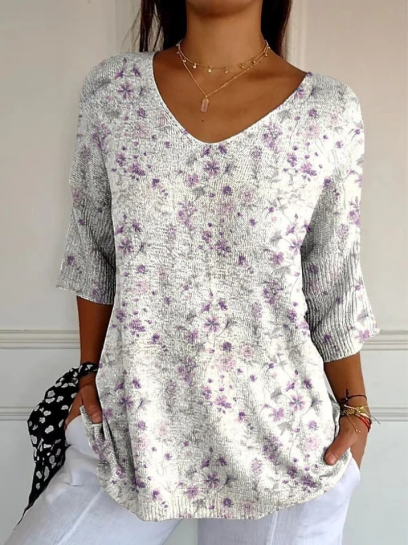 Émilie | Pull Casual Vintage Floral