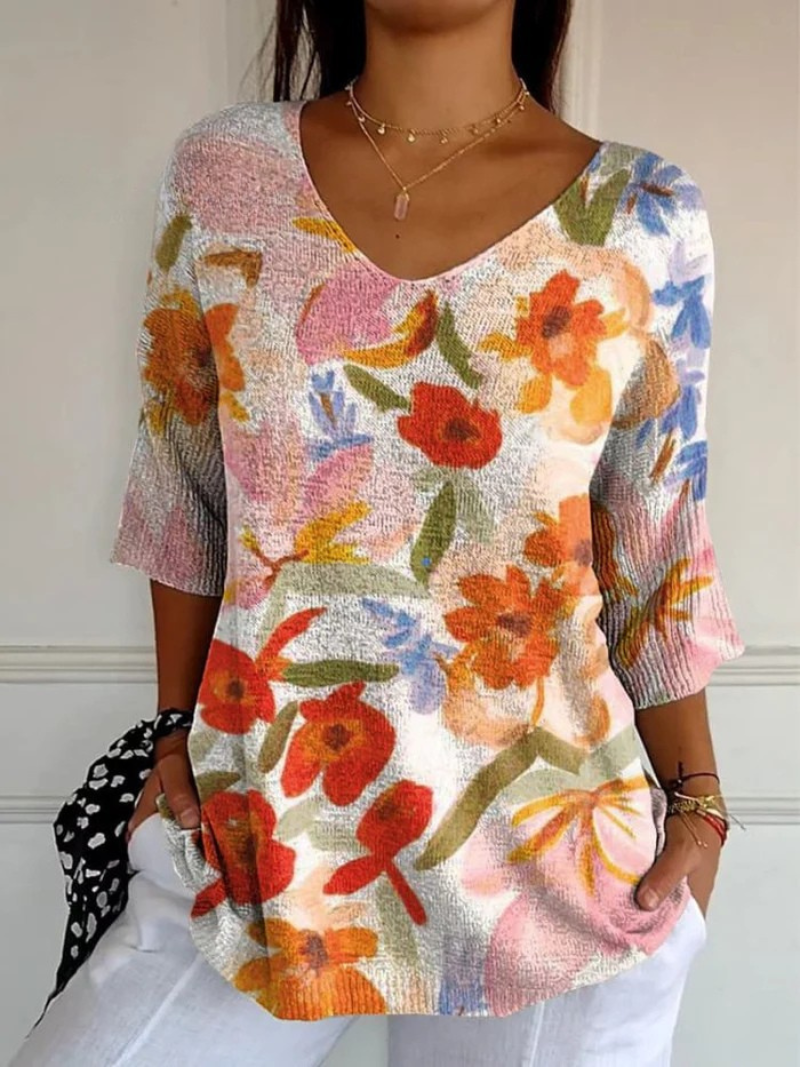 Suzanne | Pull Casual Vintage Art Floral