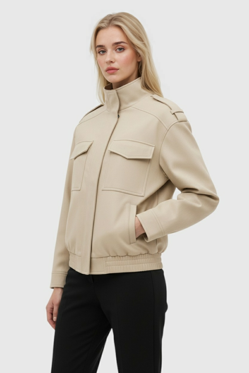 Juléane | Veste bomber élégante avec col montant