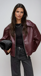 Rosélinea | Veste classique en similicuir