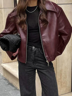 Rosélinea | Veste classique en similicuir