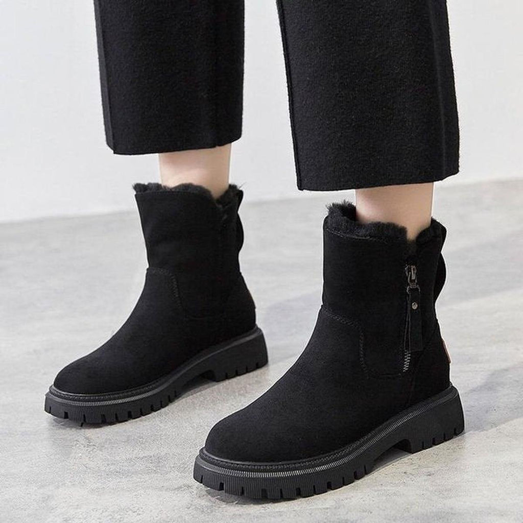 Bottes d'hiver imperméables en fourrure chaude pour femmes