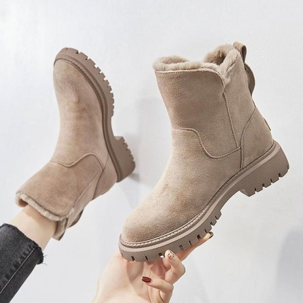 Bottes d'hiver imperméables en fourrure chaude pour femmes