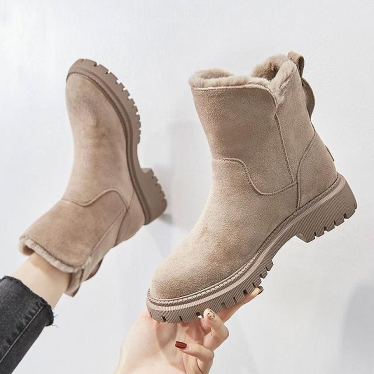 Bottes d'hiver imperméables en fourrure chaude pour femmes