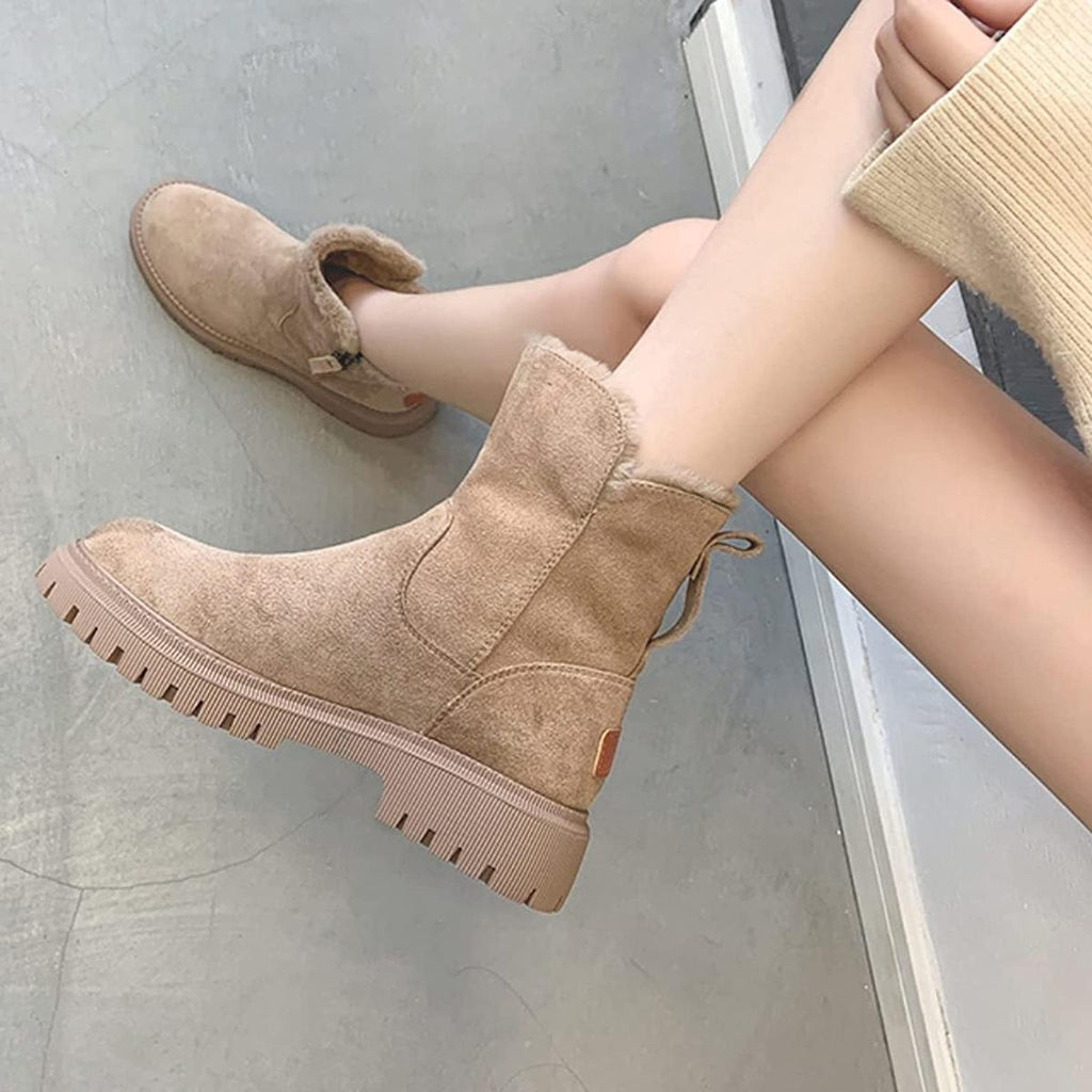 Bottes d'hiver imperméables en fourrure chaude pour femmes