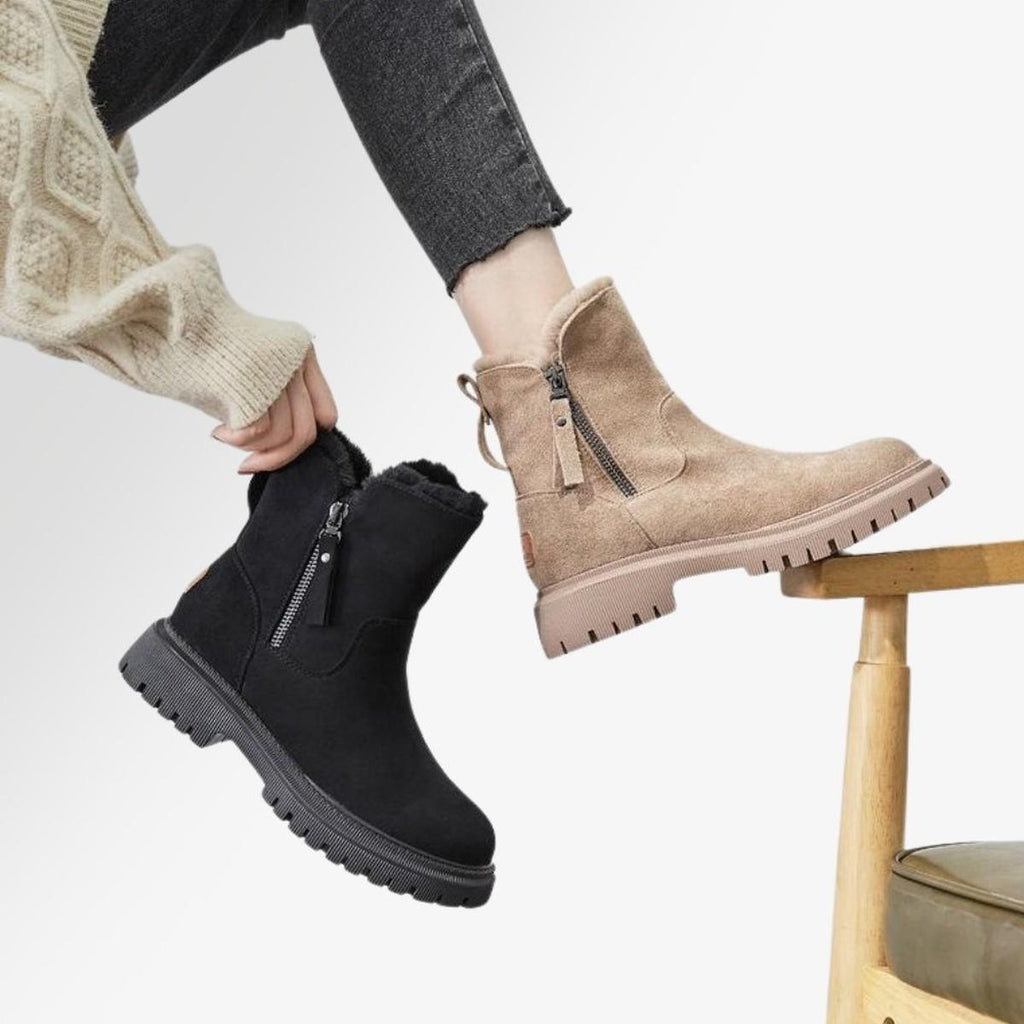 Bottes d'hiver imperméables en fourrure chaude pour femmes