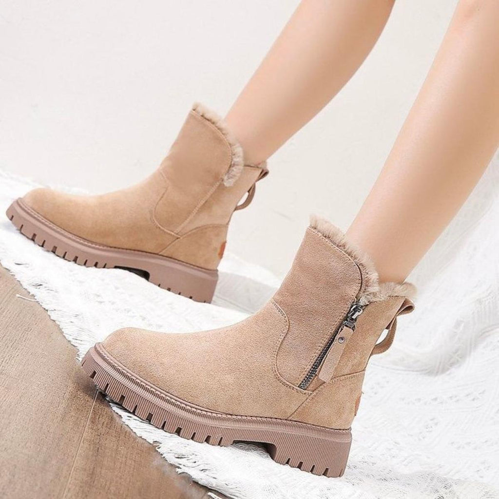 Bottes d'hiver imperméables en fourrure chaude pour femmes