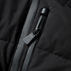 Eléanne | Manteau puffer noir avec ceinture