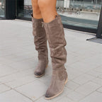 Bottes plates hautes polyvalentes pour femmes