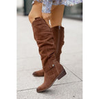 Bottes plates hautes polyvalentes pour femmes