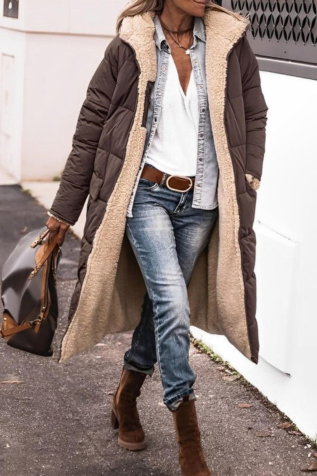 Aurianne | Manteau d’hiver long à capuche