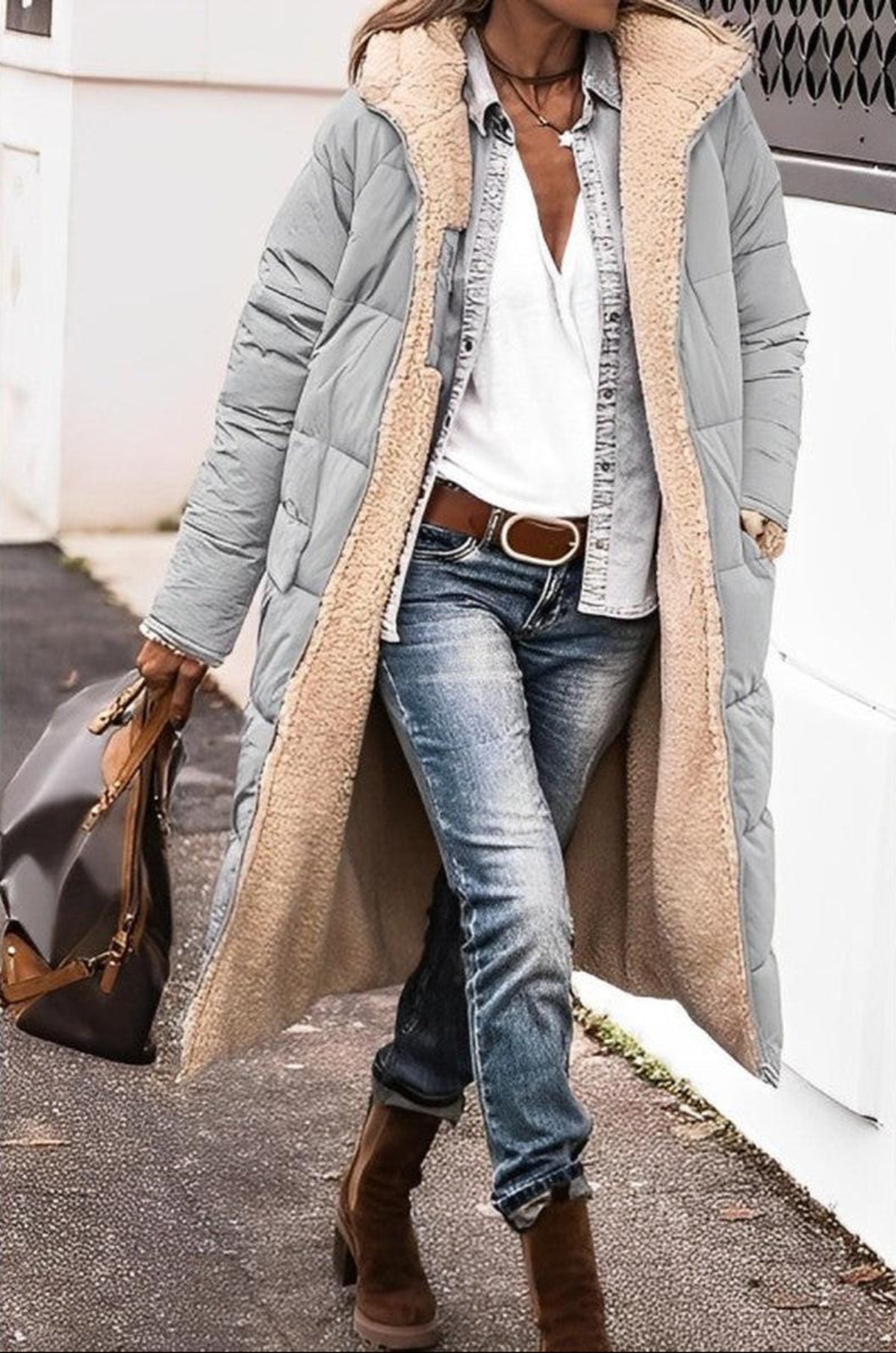 Aurianne | Manteau d’hiver long à capuche