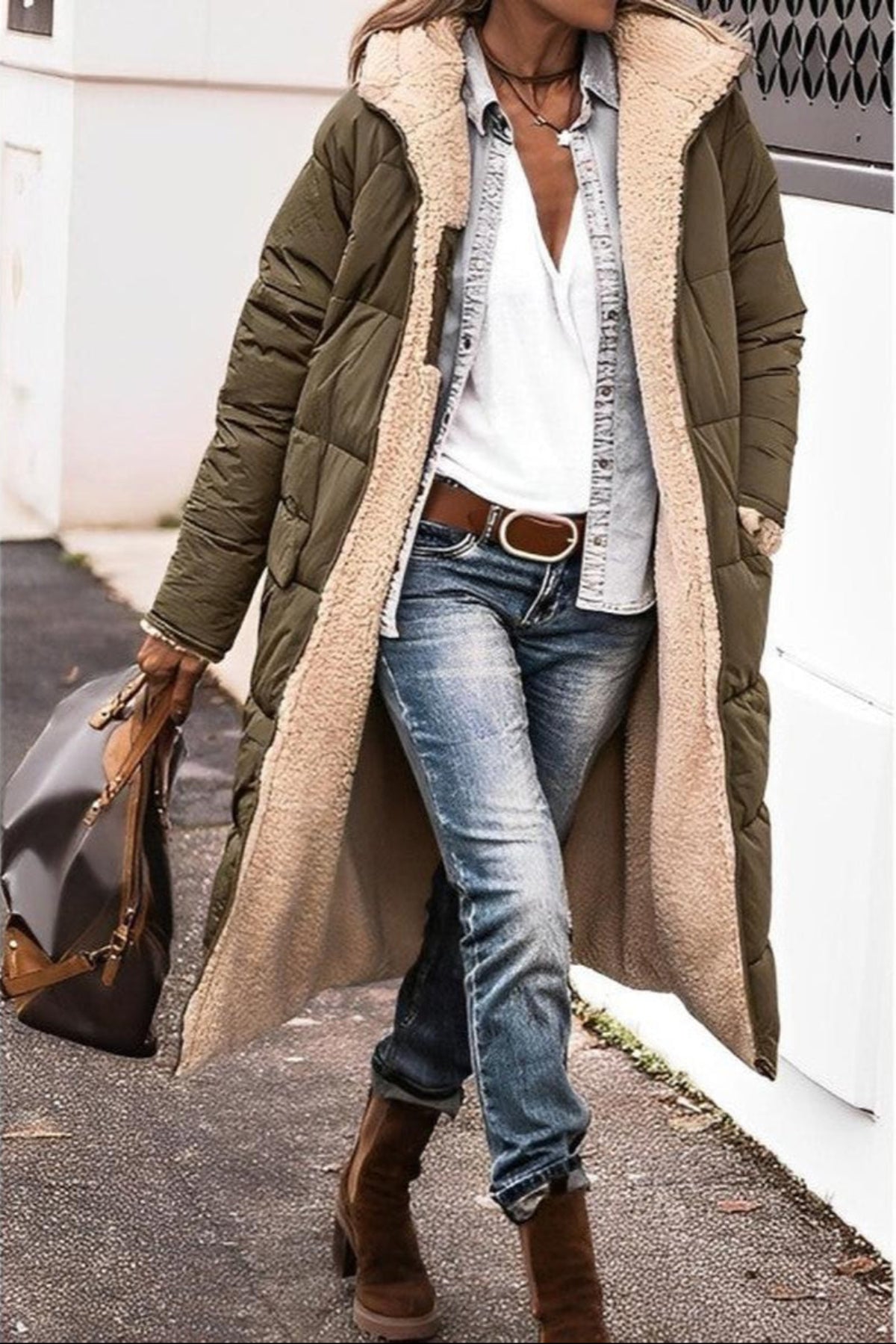 Aurianne | Manteau d’hiver long à capuche