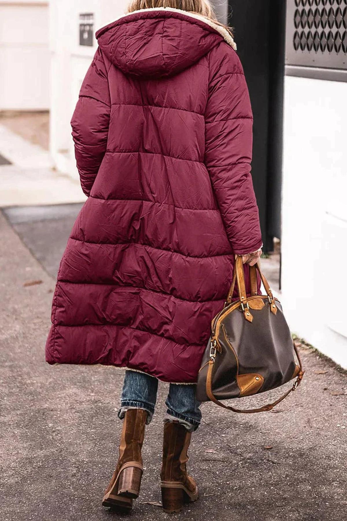 Aurianne | Manteau d’hiver long à capuche