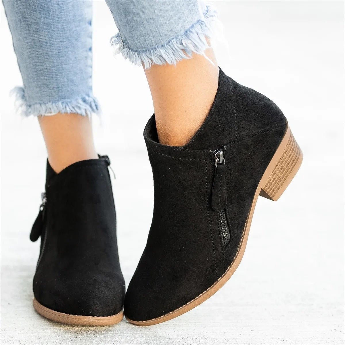 Bottines en Suède Courtes pour Femmes