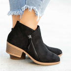 Bottines en Suède Courtes pour Femmes