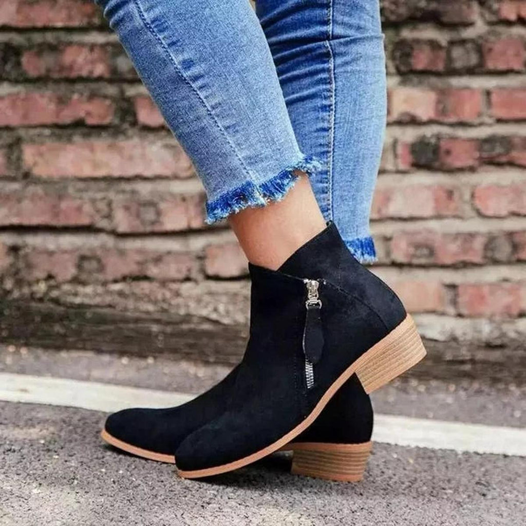 Bottines en Suède Courtes pour Femmes