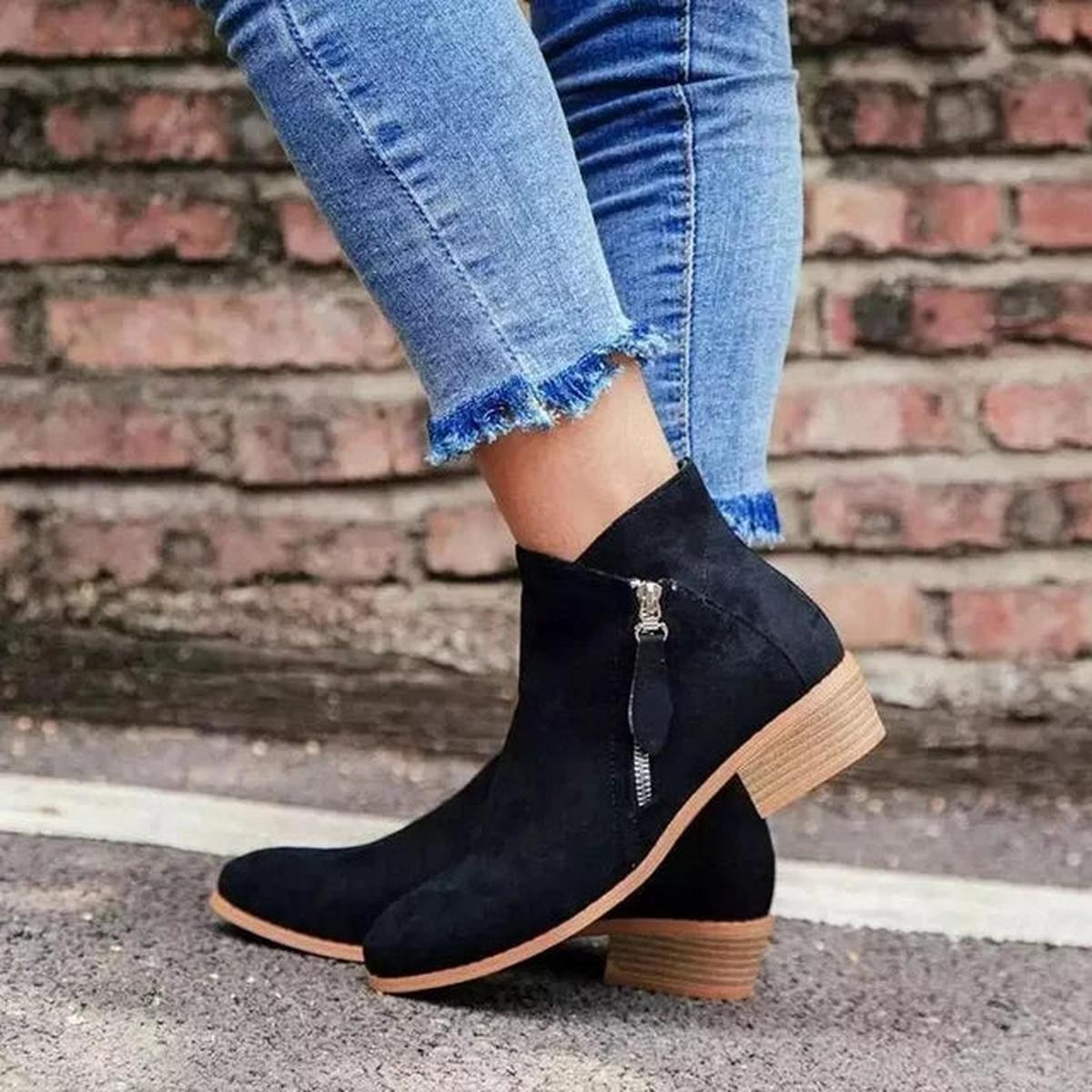 Bottines en Suède Courtes pour Femmes