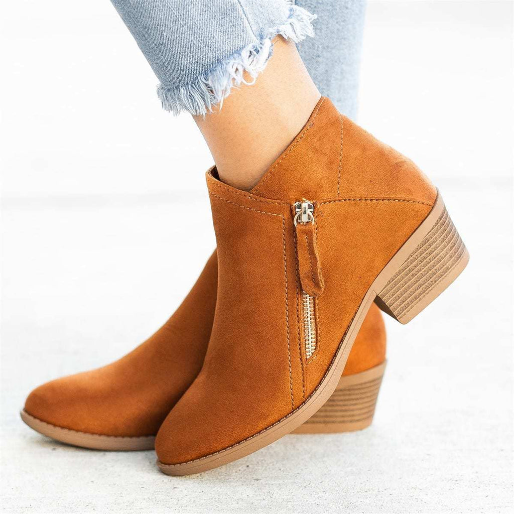 Bottines en Suède Courtes pour Femmes