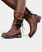 Prélia | Bottes mi-mollet à lacets