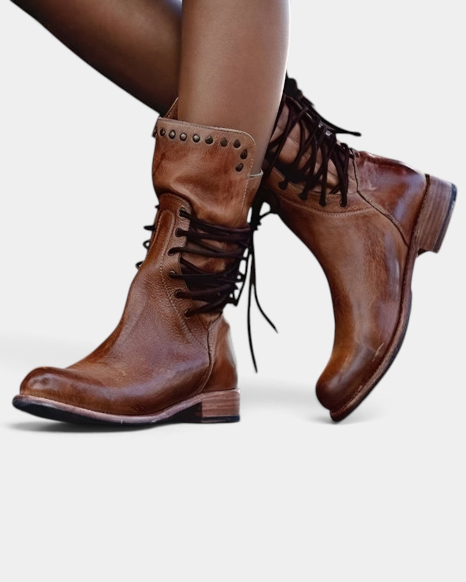 Prélia | Bottes mi-mollet à lacets