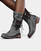 Prélia | Bottes mi-mollet à lacets