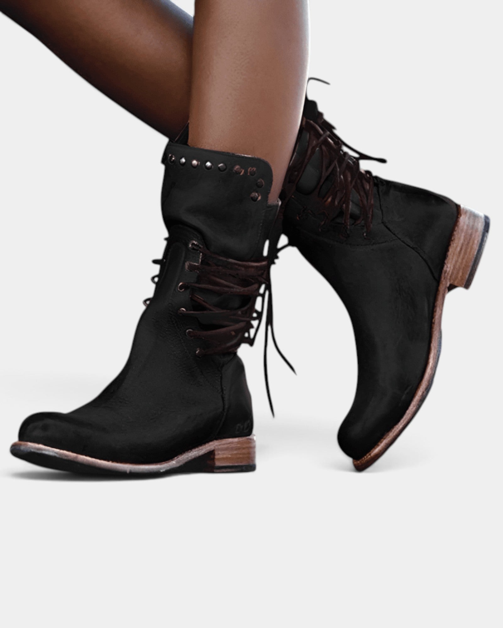 Prélia | Bottes mi-mollet à lacets