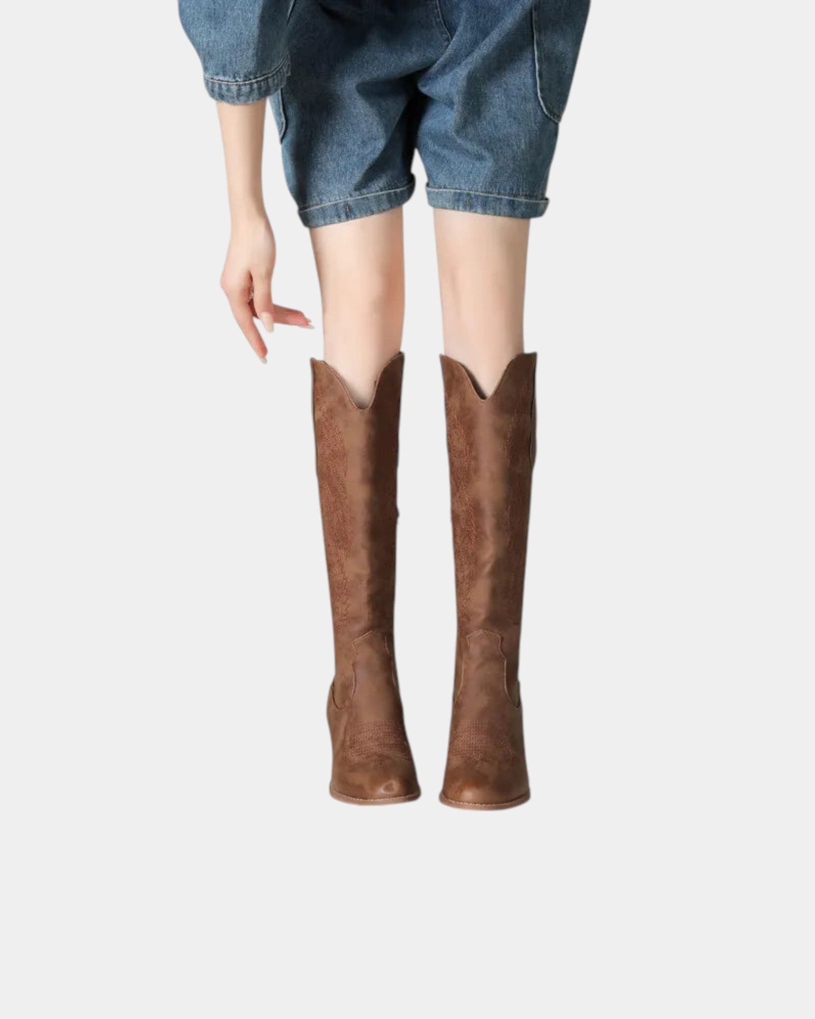 Valysia | Bottes de cowboy marron