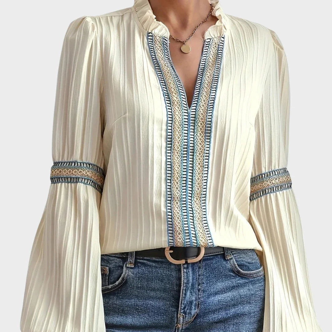 Lola | Blouse vintage avec décolleté en V