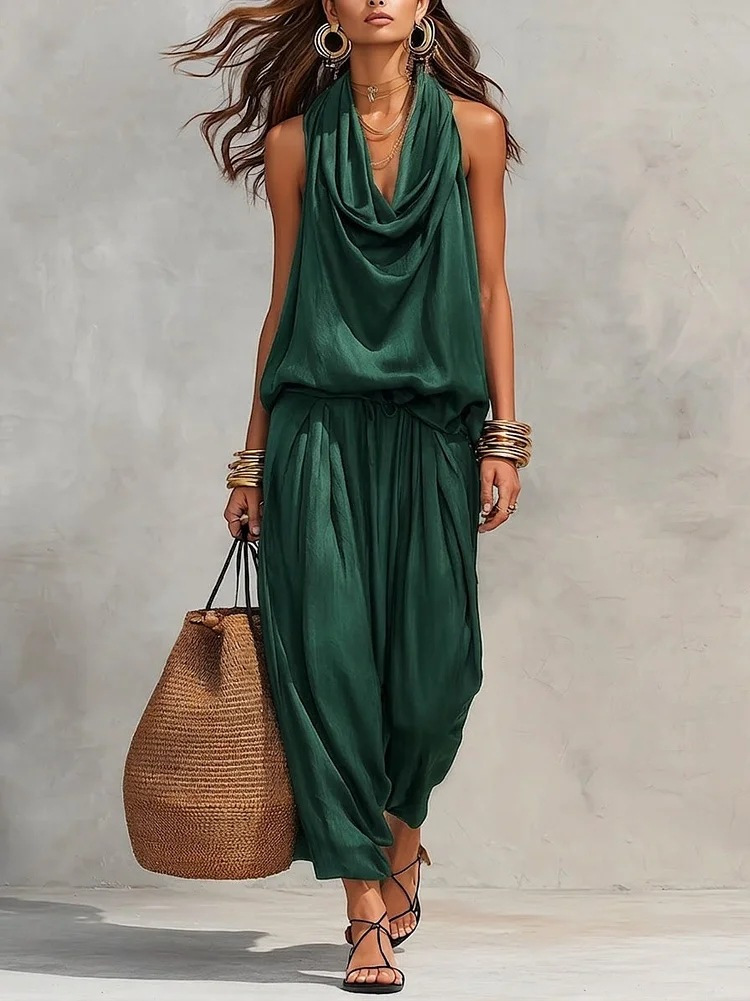 Emmeline | Ensemble avec top sans manches et pantalon