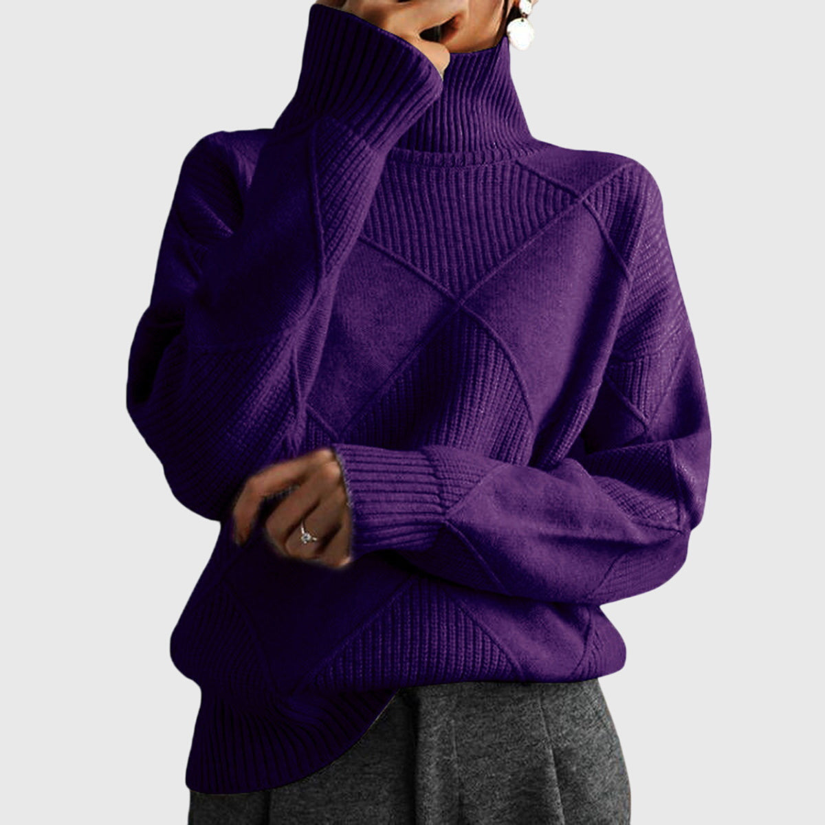 Lauren | Pull luxe à col haut
