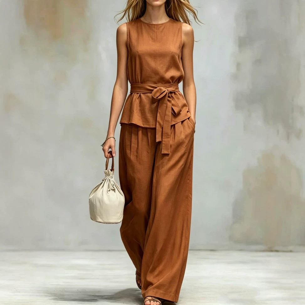 Iseultine | Ensemble deux pièces avec haut sans manches et pantalon
