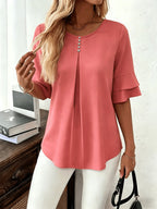 Hadelinde | Blouse élégante à boutons