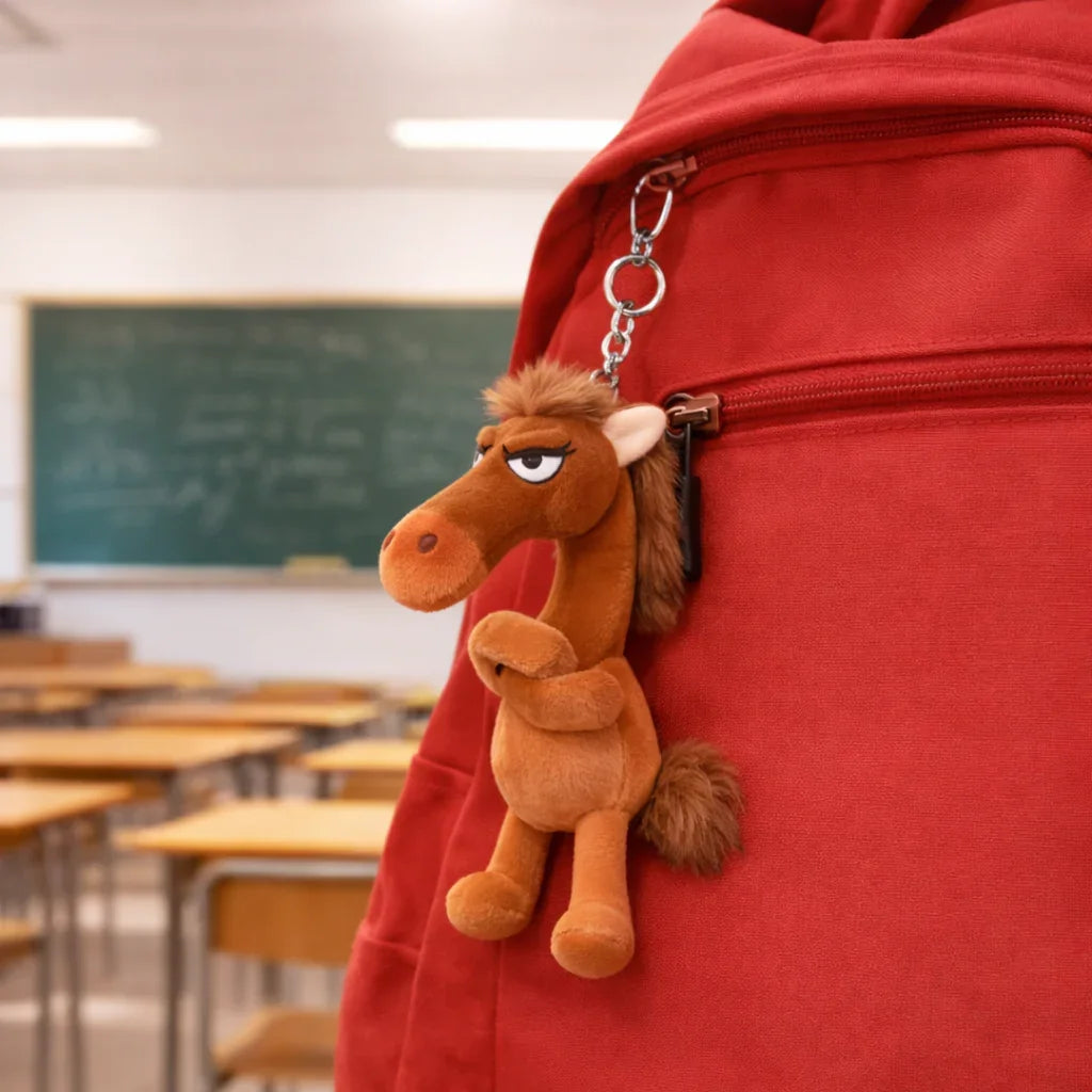 Cheval noir – Marionnette à main douce faite à la main