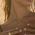 Céleste | Choker Carré en Or Serpent