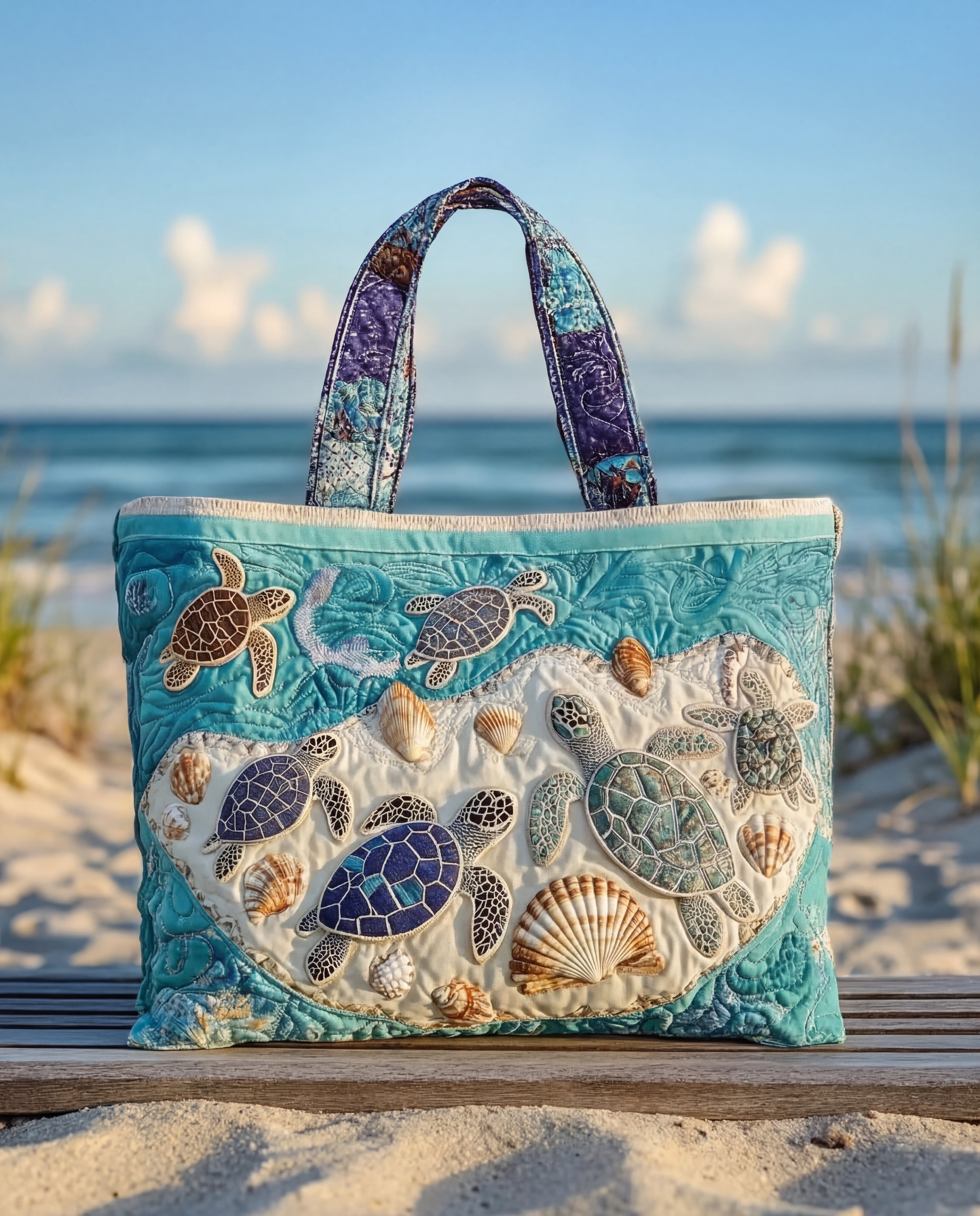 Sac à main artisanal matelassé "Étreinte de Tortue"