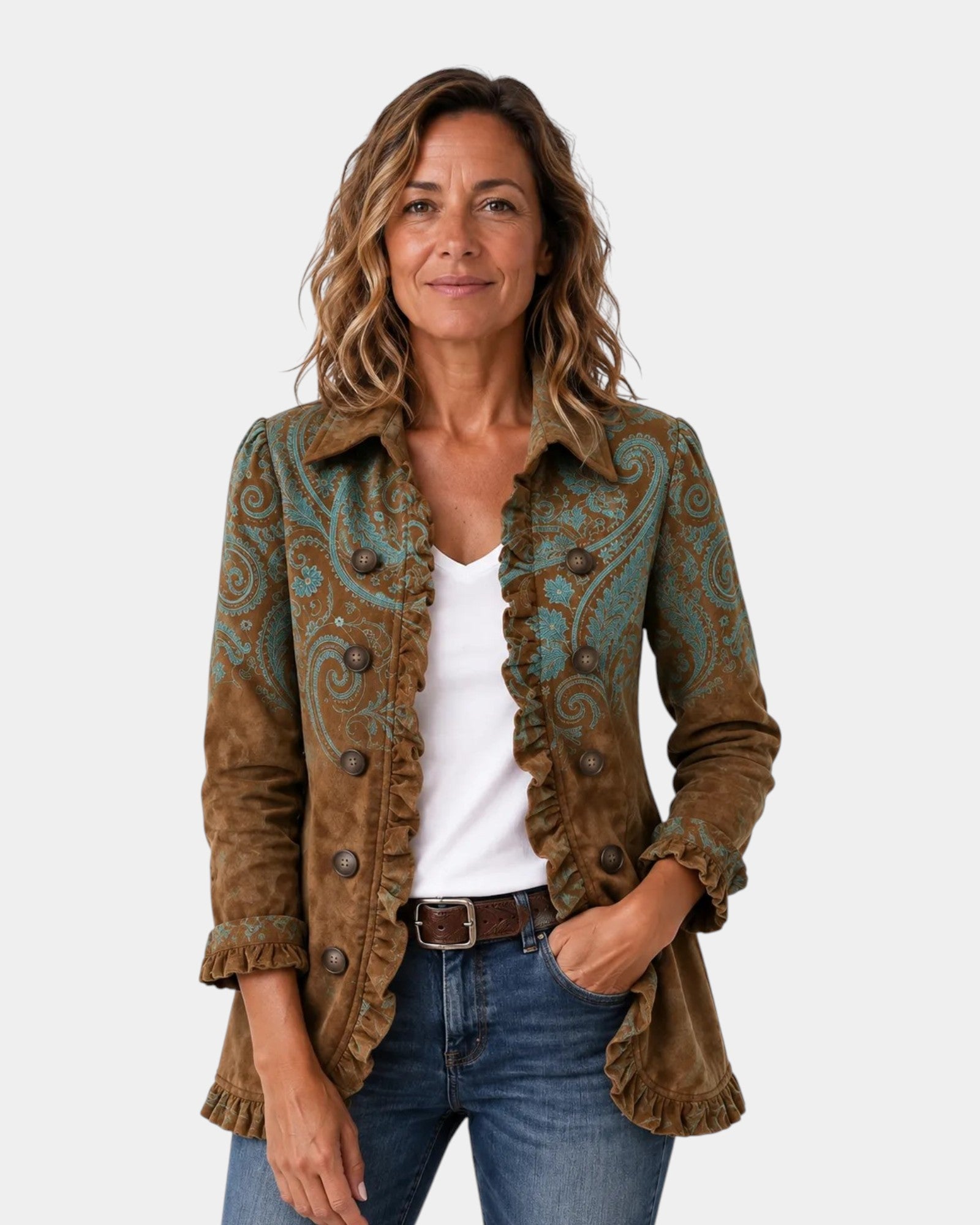 Macarena | Veste en Cachemire avec Volants