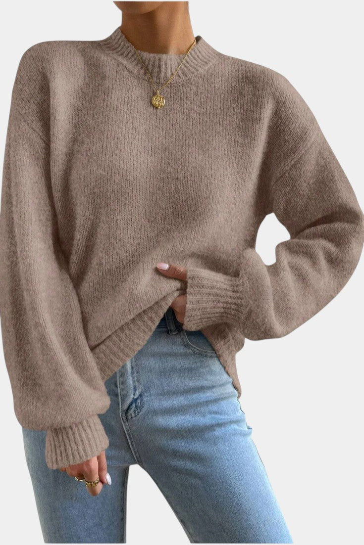 Mae | Pull à Col Rond et Manches Bouffantes