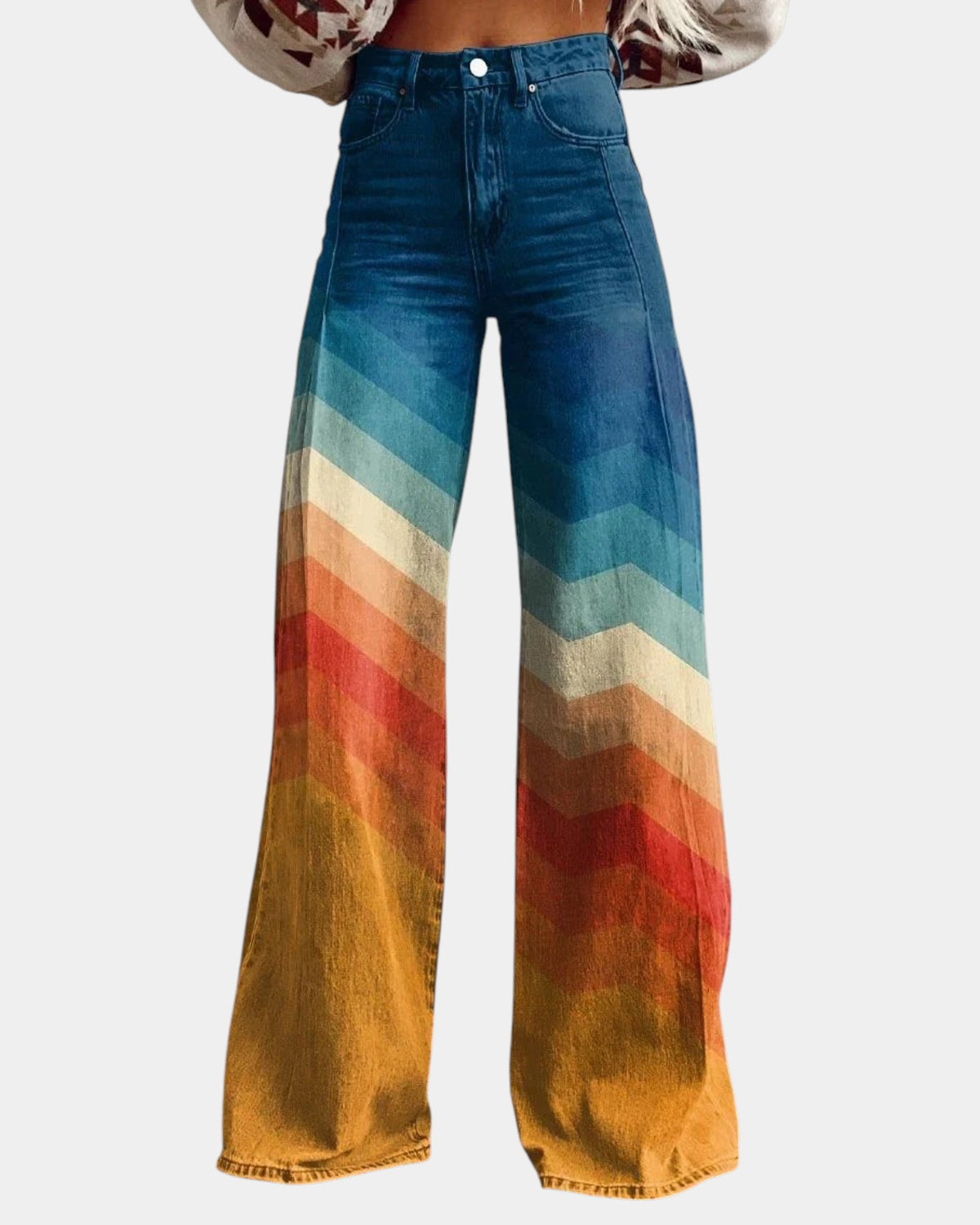 Flavie | Pantalon Zigzag Rétro Élégant