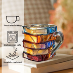 Tasse 3D Unique et Artisanale pour les Passionnés de Lecture