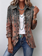 Benita | Veste Texturée Dégradée avec Volants