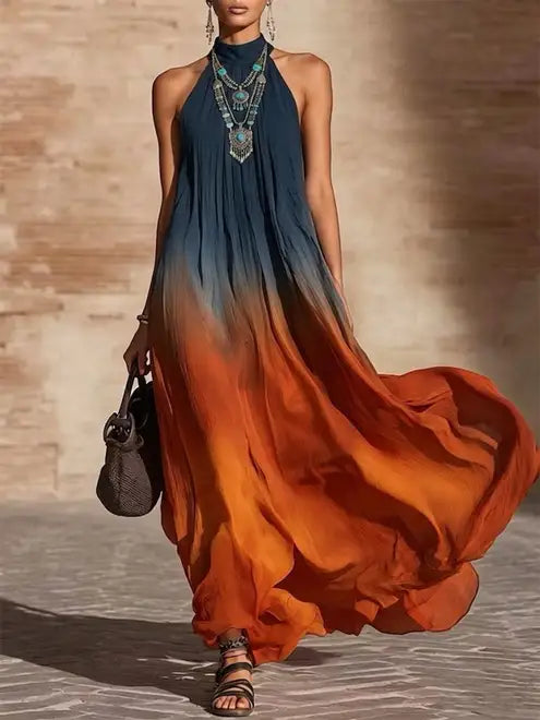 Paula | Robe Longue Élégante Dégradé