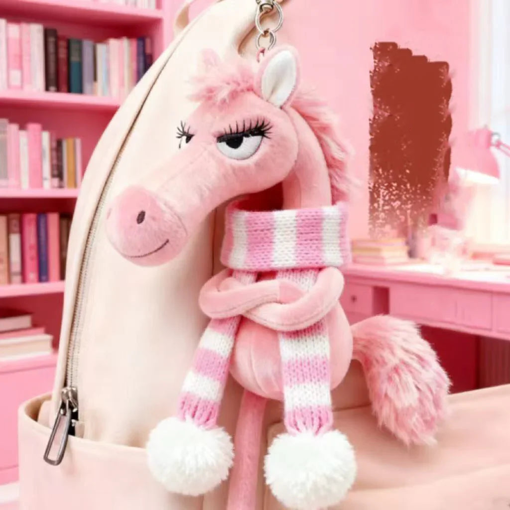 Cheval noir – Marionnette à main douce faite à la main