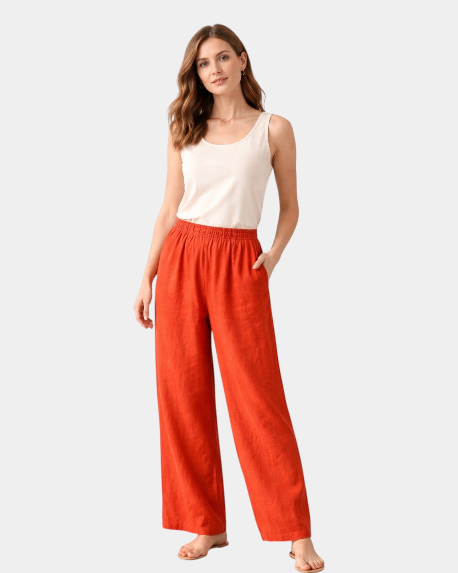 Alix | Pantalon en coton et lin