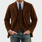 Tom - Ensemble complet de 2 pièces : Blazer et Gilet en Velours